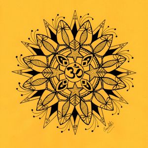 MANDALA OM AMARELA