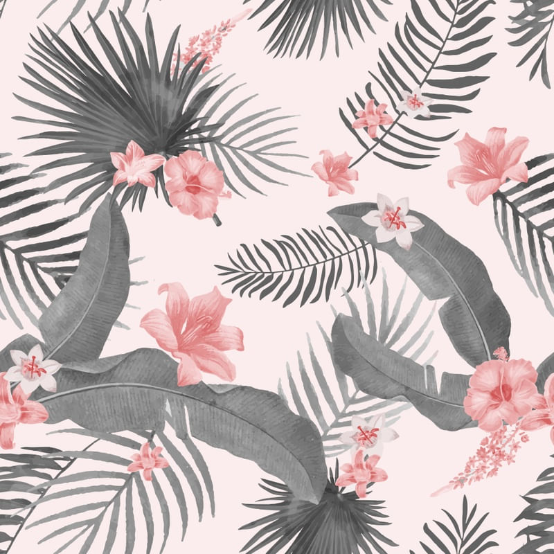 FLORES, FOLHAS E SAMAMBAIA