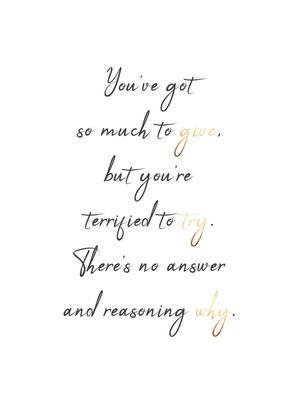 FEAR OF TRYING