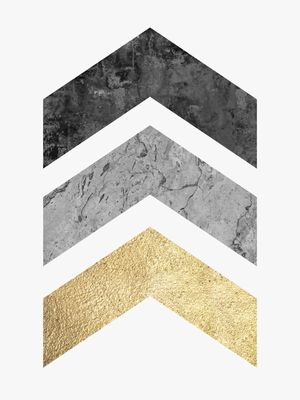 CHEVRON DOURADO E CINZA I
