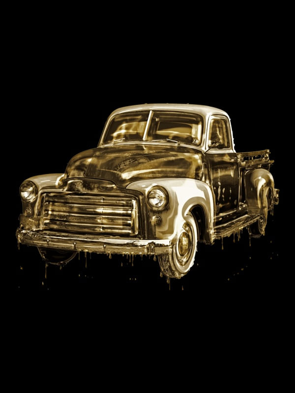 CARRO CLÁSSICO DOURADO (MADE OF GOLD)