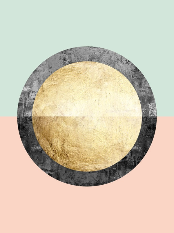 CÍRCULOS OURO E CINZA III