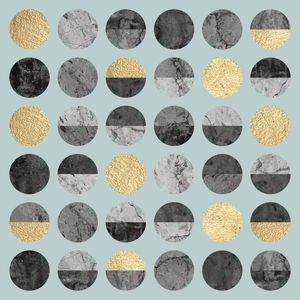 CÍRCULOS CINZA E OURO II