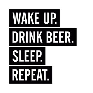 DRINK BEER - WHITE