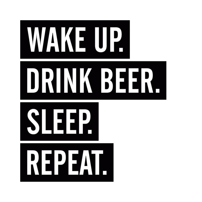 DRINK BEER - WHITE