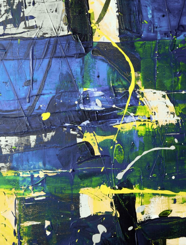 VERDE E AMARELO ABSTRATO - CORES E RABISCOS