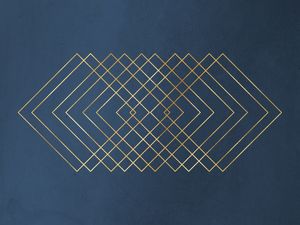 GEOMÉTRICO AZUL E OURO