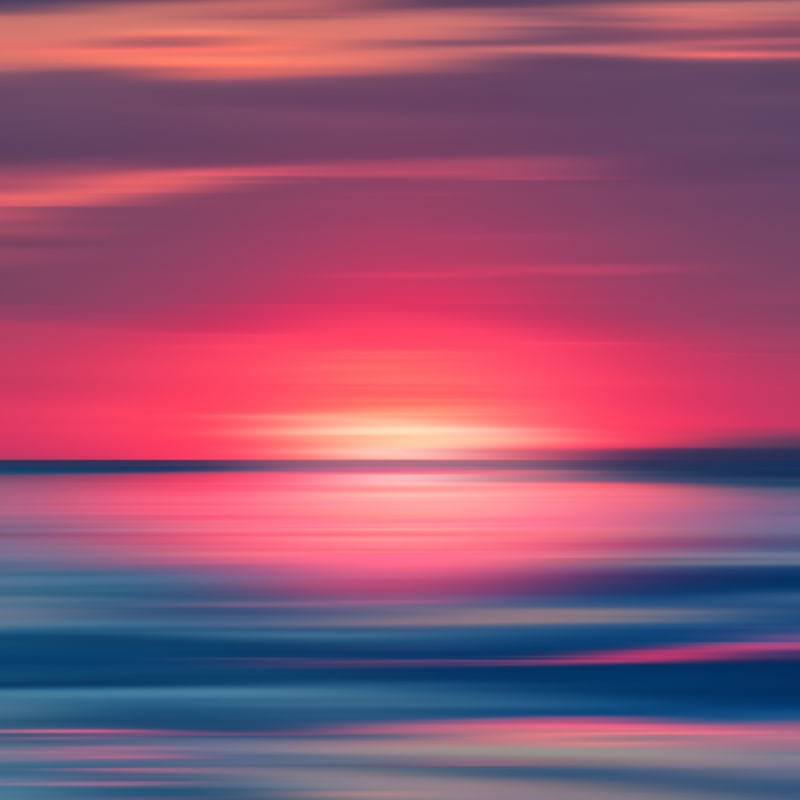 ABSTRACT SUNSET I - SQUARE