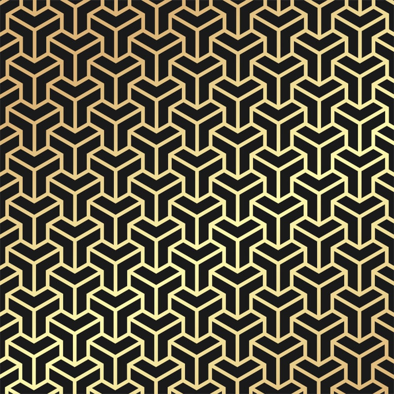 GEOMETRIC CUBES GOLDEN