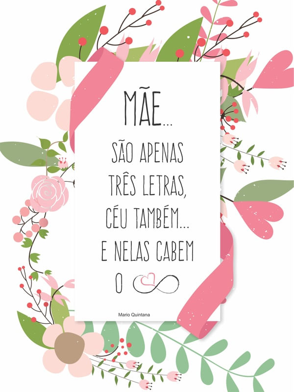 QUADRO DECORATIVO DIA DAS MÃES INFINITO