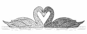 CASAL DE CISNES MOSAICO