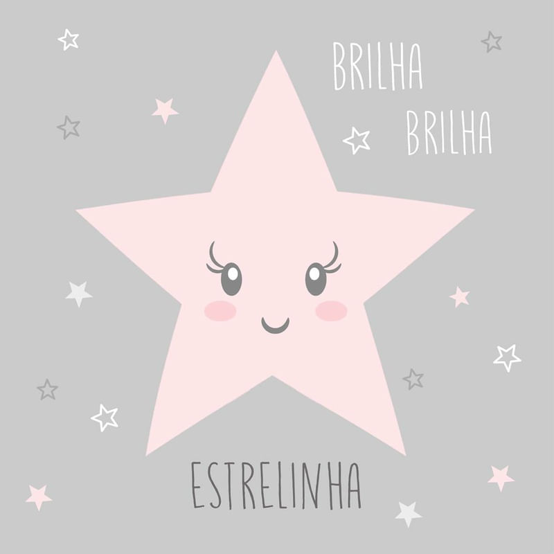 ESTRELINHA ROSA E CINZA