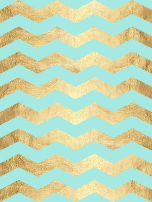 CHEVRON DOURADO E AZUL I