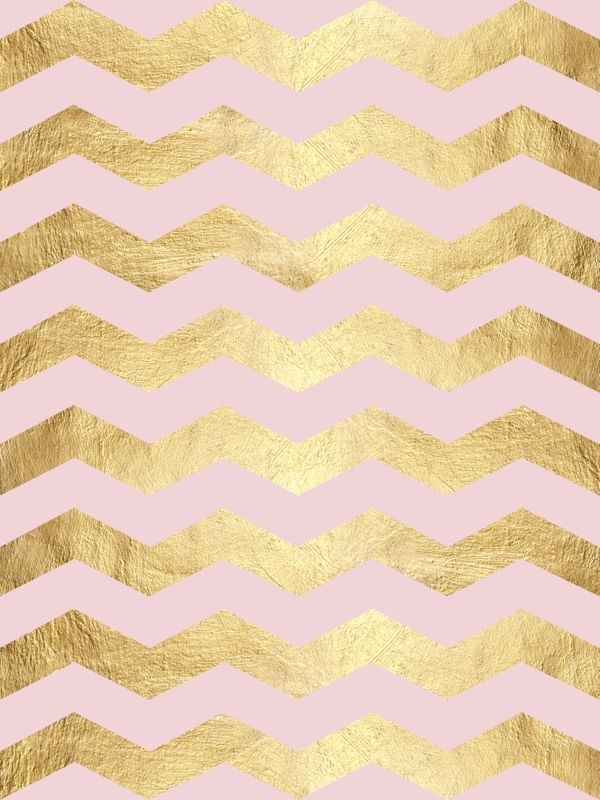 CHEVRON DOURADO E ROSA I
