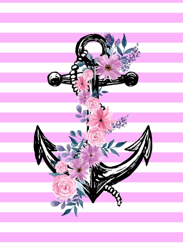 ÂNCORA LISTRAS ROSA