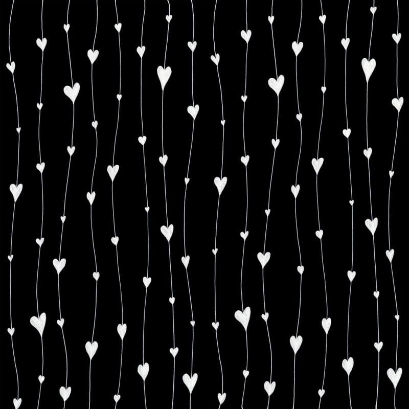 HEARTS ON STRINGS, BLACK MULTI
