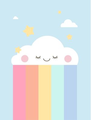 SLEEPY CLOUD WITH RAINBOW