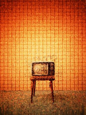 TV VINTAGE EM TINTA
