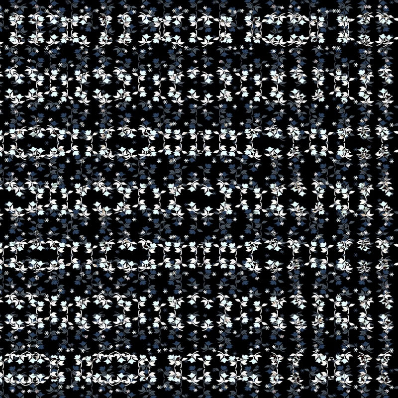 DANCING FLOWERS ON BLACK