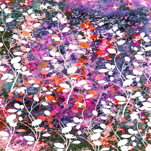 AMONGST THE FLOWERS, PURPLE PINK