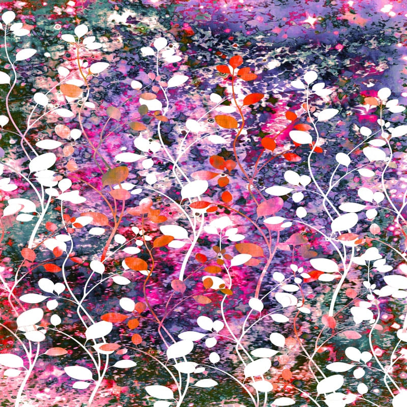 AMONGST THE FLOWERS, PURPLE PINK