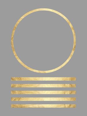 CÍRCULO E LINHAS DE OURO