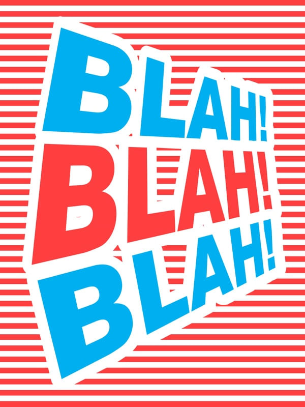 BLAH! BLAH! BLAH! TIPOGRAFIA