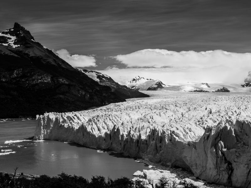 GLACIAR PERITO MORENO PRETO E BRANCO