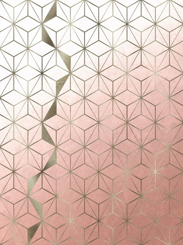 COLEÇÃO CUBOS - ROSA E OURO