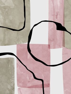 ABSTRATO CONTORNO PRETO II - TRÍPTICO