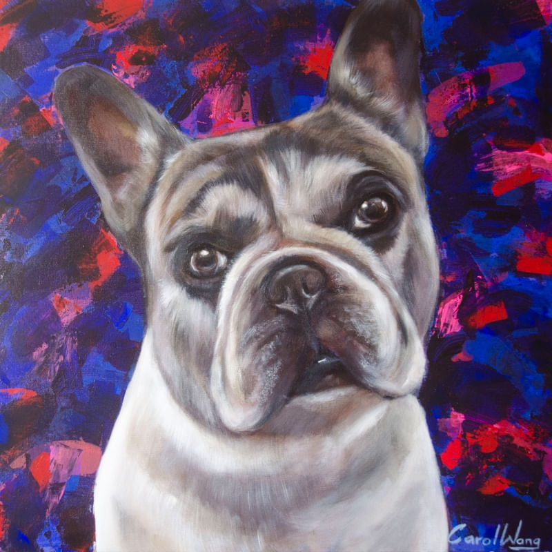 BULLDOG FRANCES ART - CAROL WANG