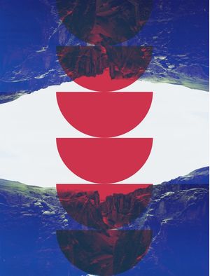 AZUL E VERMELHO MONTANHAS