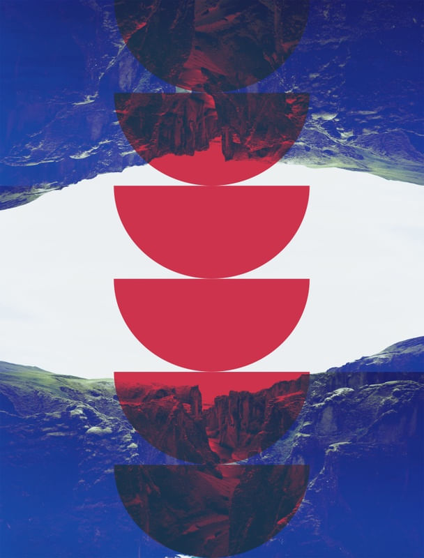 AZUL E VERMELHO MONTANHAS