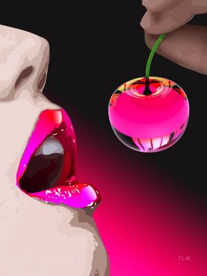 GLASS PINK CHERRY