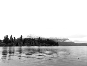 MOUNTAINS AND LAKE