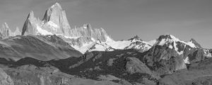 FITZ ROY PRETO E BRANCO