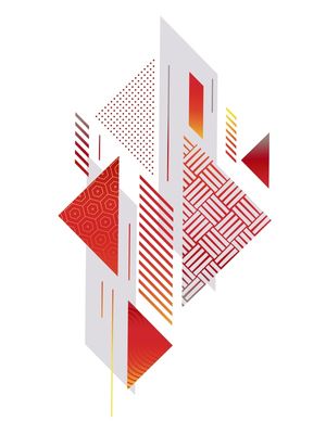 GEOMETRICO ABSTRATO COLOR - 120X160 - GT-AB 14A