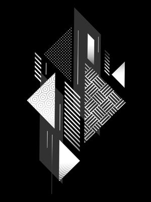 GEOMETRICO ABSTRATO PB - 120X160 - GT-AB 14D