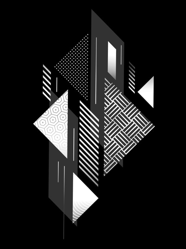 GEOMETRICO ABSTRATO PB - 120X160 - GT-AB 14D