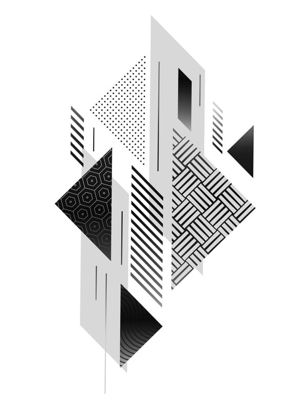 GEOMETRICO ABSTRATO PB - 120X160 - GT-AB 14E