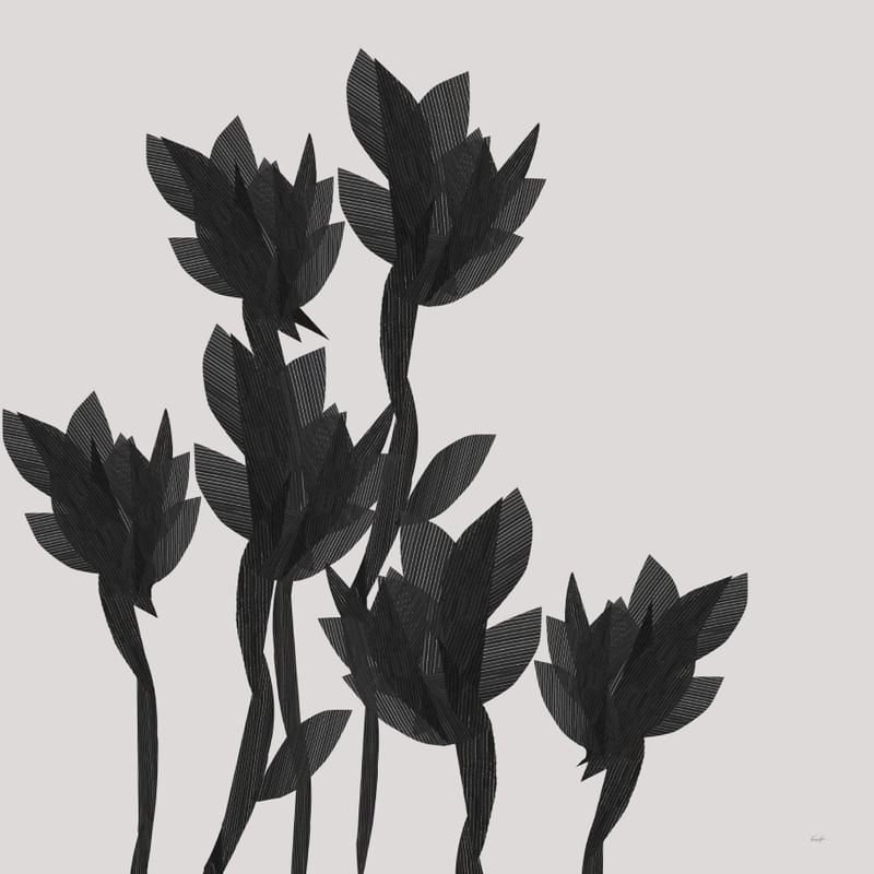 BLACK FLOWERS ART