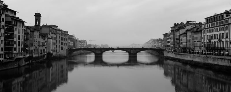 PONTE VECCHIO BLACK AND WHITE