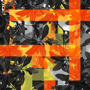 PUZZLE PLANTAS LARANJA DOURADO