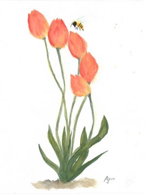 TULIPAS E ABELHA