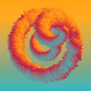 ABSTRATO LARANJA E AZUL