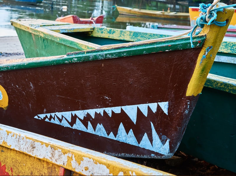 BARCO DE PESCA ENFEITADO - FOLCLORE