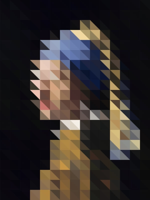 MOÇA COM O BRINCO DE PÉROLA GEOMETRIC