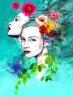 MULHERES FUNDO AZUL