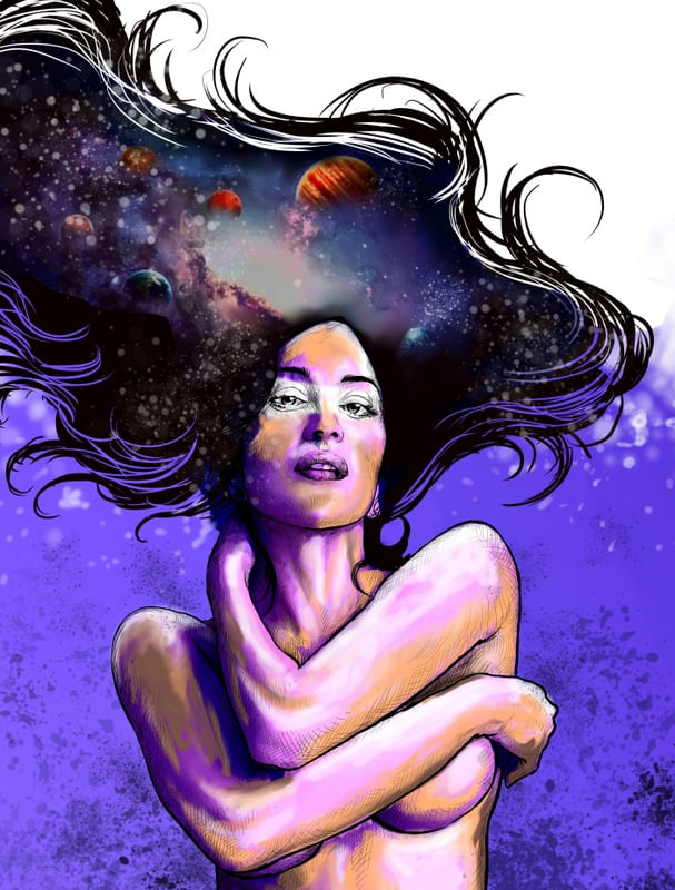 COSMOS FEMININO AZUL