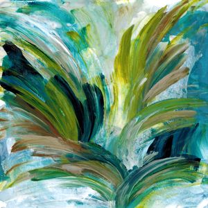 PEACOCK SPLASH 1, MULTI BLUE GREEN
